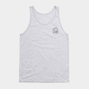 Face of a golden retriever - Draw with a black pen Tank Top